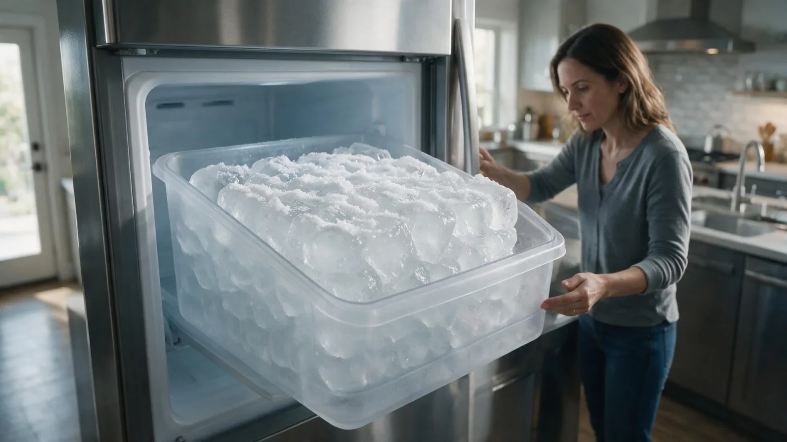 Ice maker freezing up in a premium kitchen
