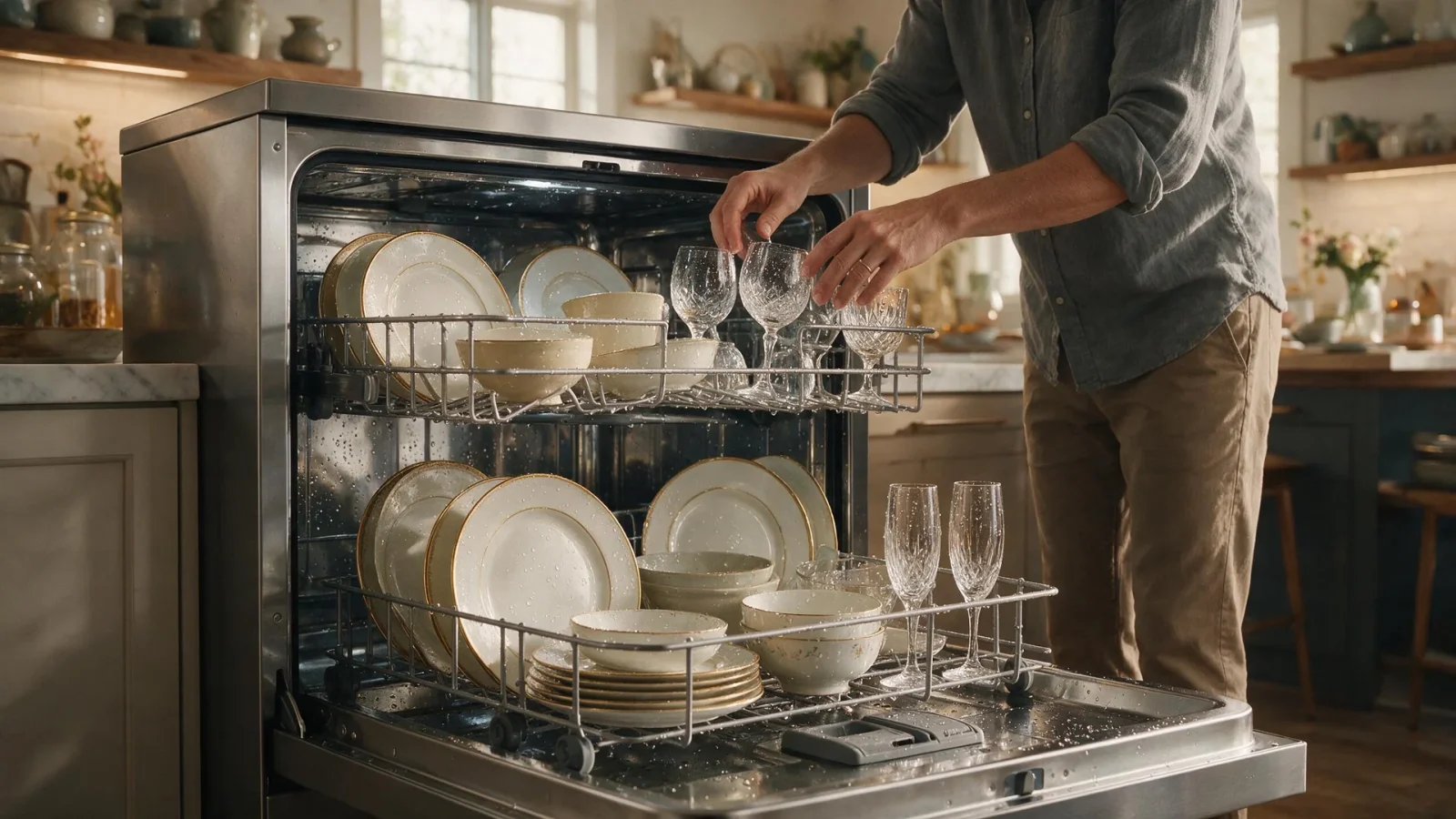 Dishwasher not drying dishes in a premium kitchen