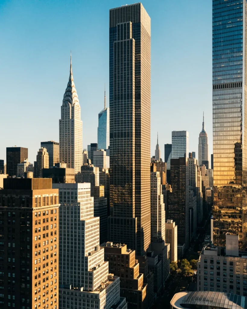New York City skyline with the Chrysler Building and Midtown towers